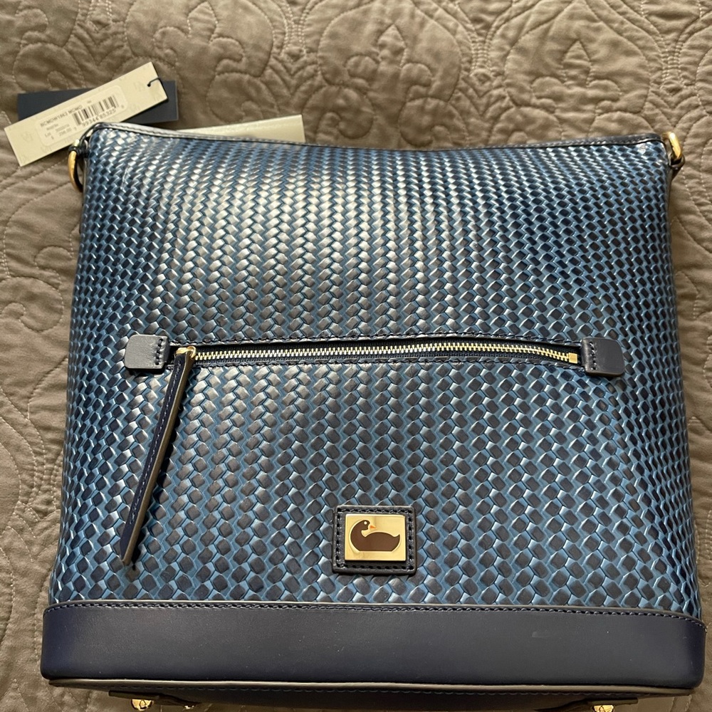 Dooney & Bourke Blue Woven Crossbody Bag